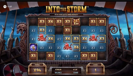 Into the storm slot gameplay