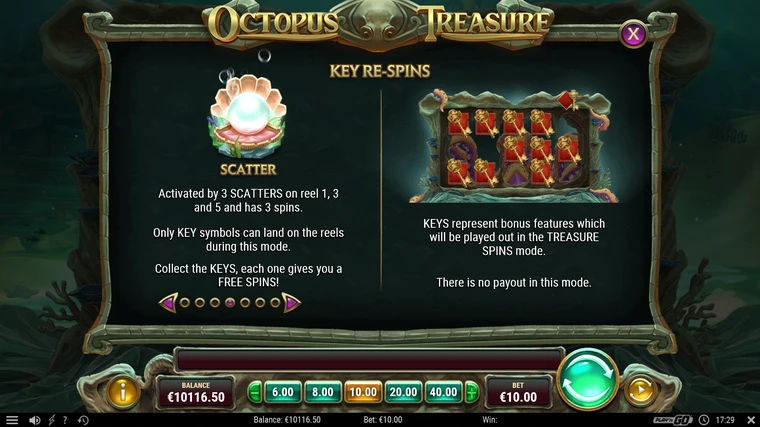 octopus treasure key re-spins explained