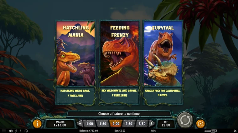 Raging rex 3 feature choice
