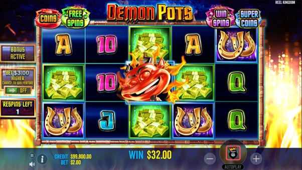 demon pots win spins