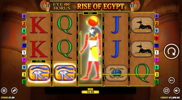 eye of horus rise of egypt winning combinaiton
