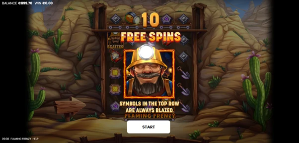 flaming frenzy free spins unlocked