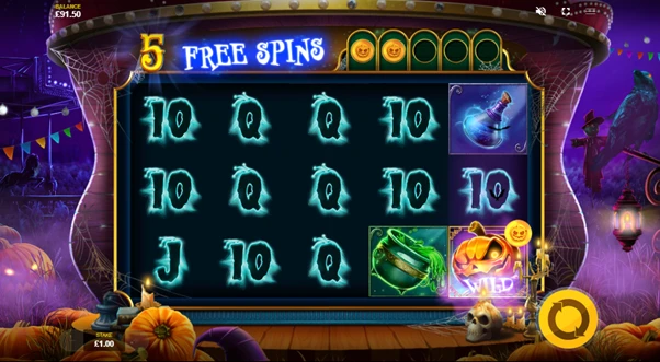 spooky carnival free spins bonus