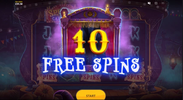 spooky carnival free spins unlocked