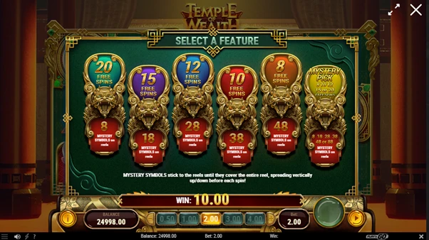 temple of wealth free spins unlocked