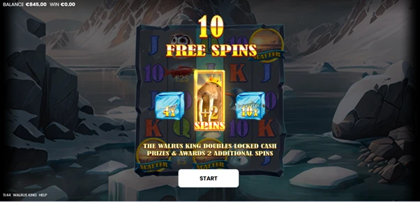 walrus king free spins unlocked