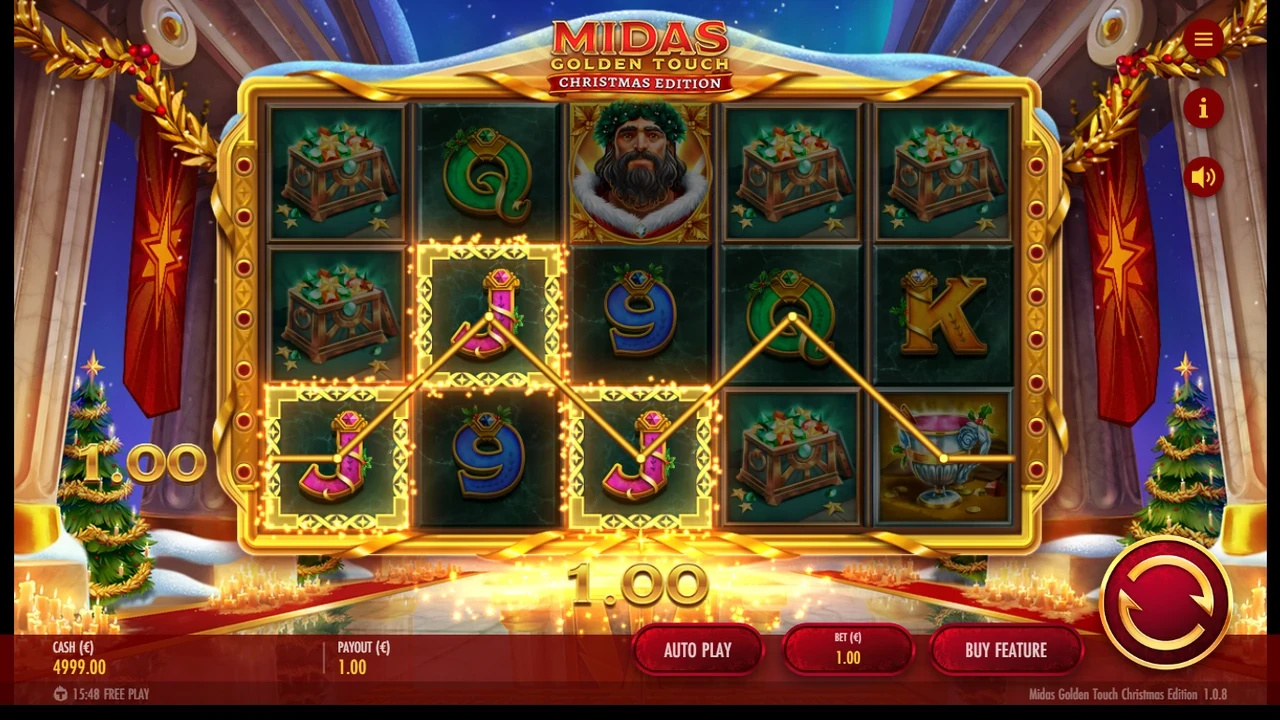 Midas Golden Touch Slot: Medium High Volatility At 96.1% RTP