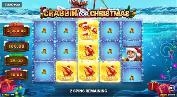 crabbin for christmas lightning spins