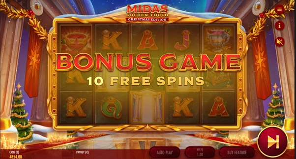 midas golden touch christmas edition free spins unlocked