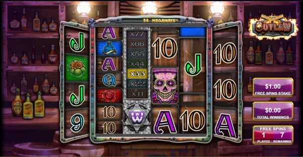 outlaw dizzy in the head free spins