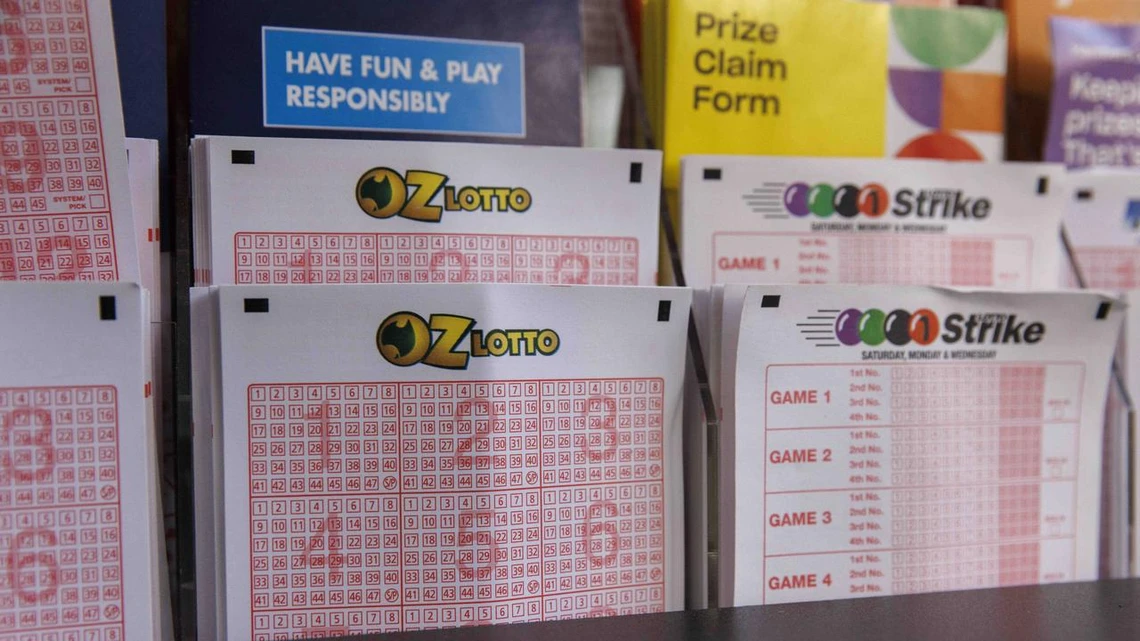 Oz-Lotto-lottery-tickets-on-display-at-a-store