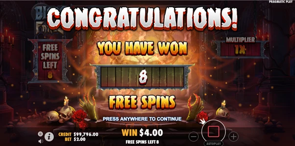 blade and fangs free spins unlocked