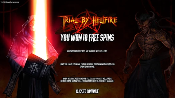 dark sommoning trial by hellfire spins unlocked
