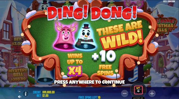 ding dong christmas bells free spins unlocked