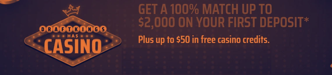DraftKings Casino Welcome Bonus: Deposit match up to $2000