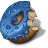 Dino-PD symbol blue donut