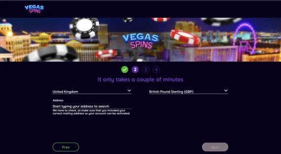 Vegas Spins Step 2