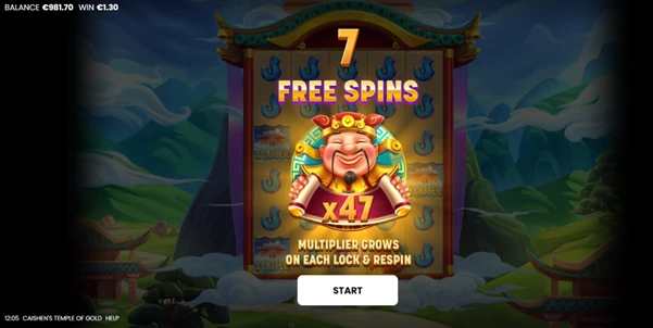 caishen's temple of gold free spins