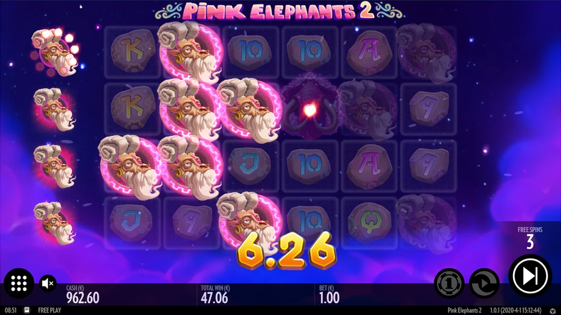 pink elephants 2 bonus game with goat