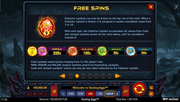 sizzling eggs free spins