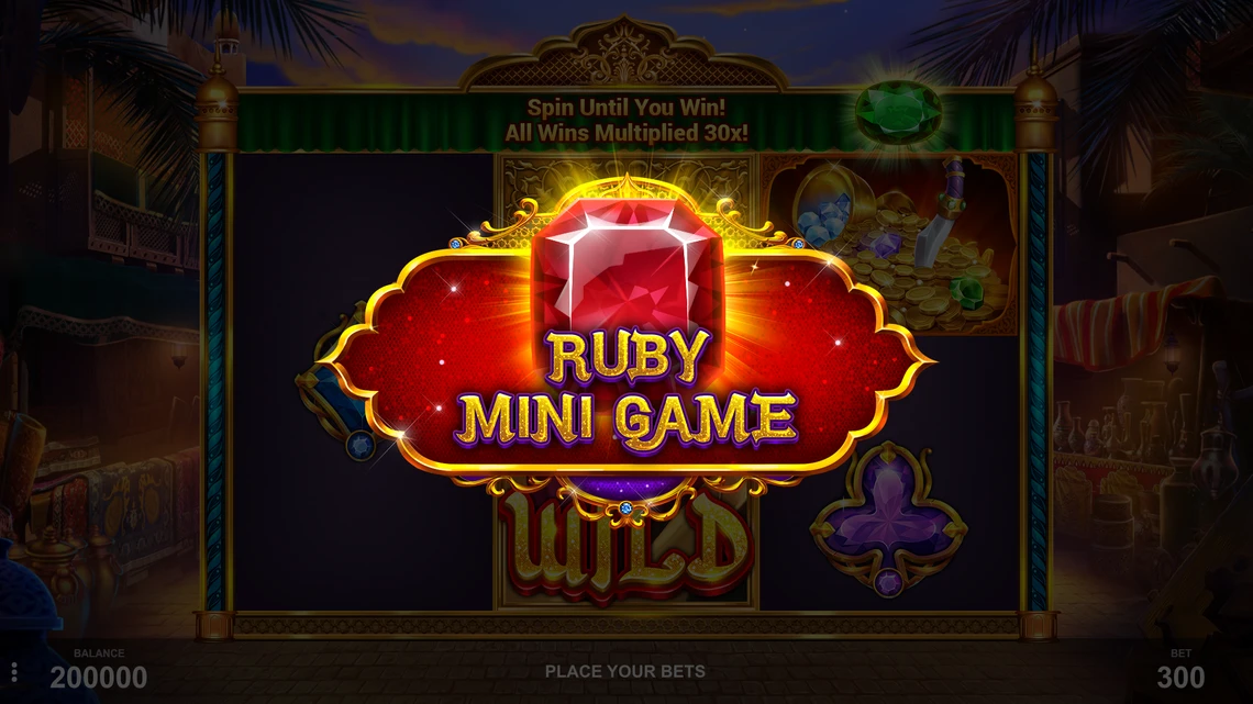 sultan's palace fortune ruby mini game