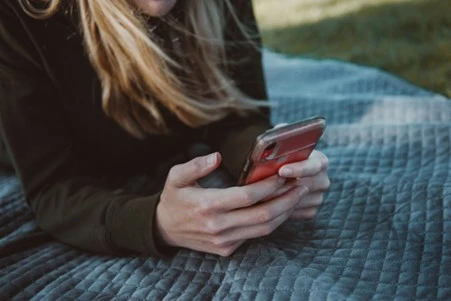 woman on phone