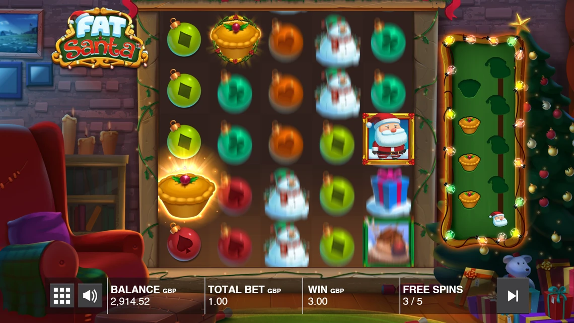 Fat Santa Free Games Feature 3spin_Pie-on-the-reel