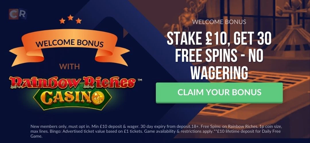 Rainbow Riches welcome offer