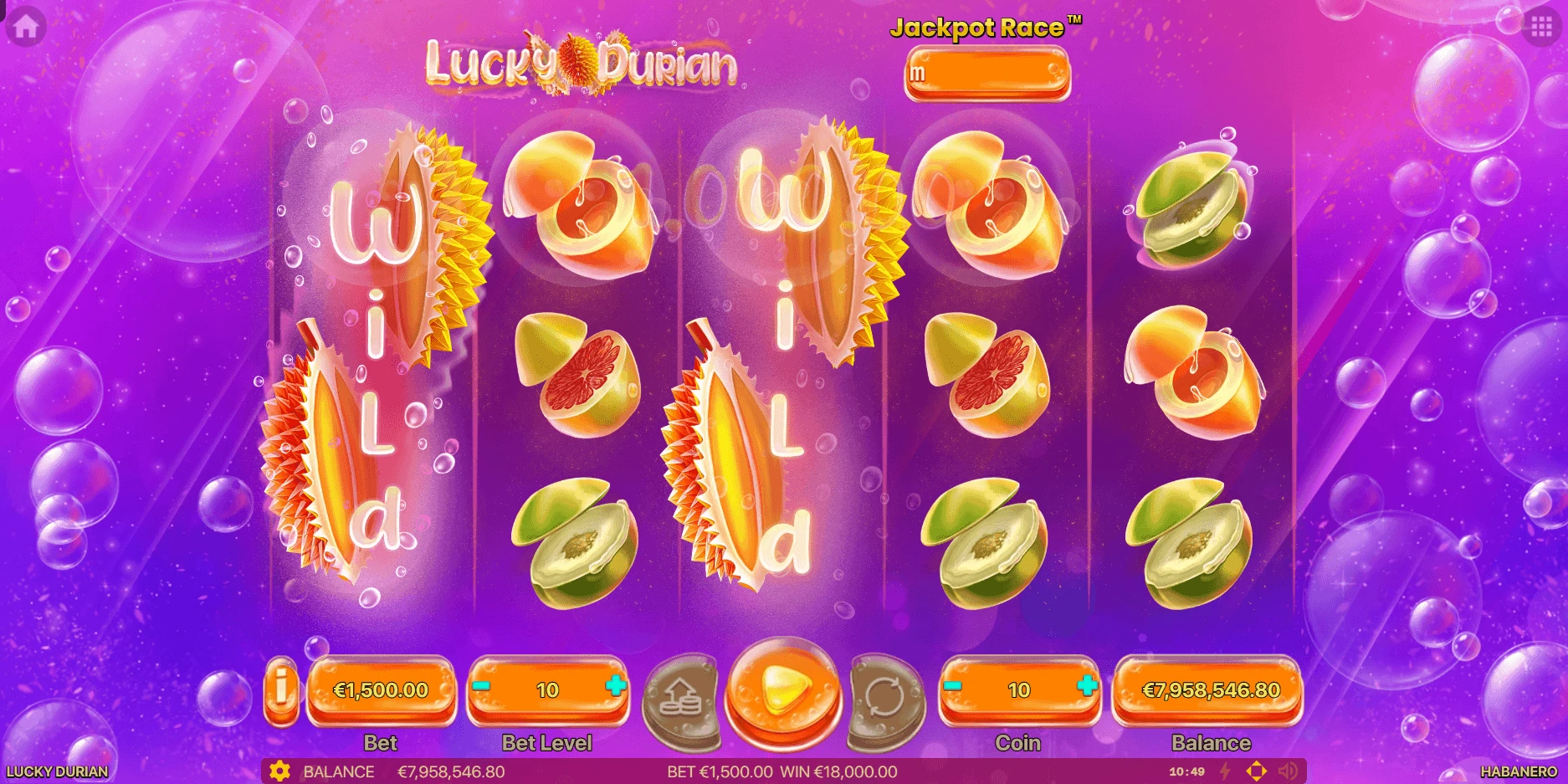 Lucky Durian locked re-spins