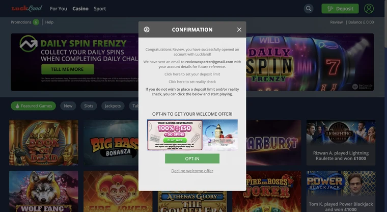 Pronecasino Com, Winnings A real deposit 5 pound income During the The Online casino
