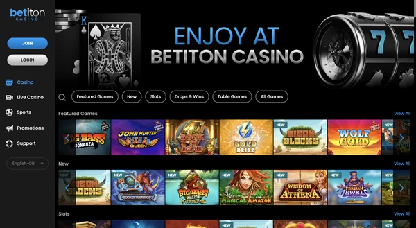 Betiton casino Lobby