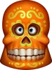 calaveras explosivas Orange Skull