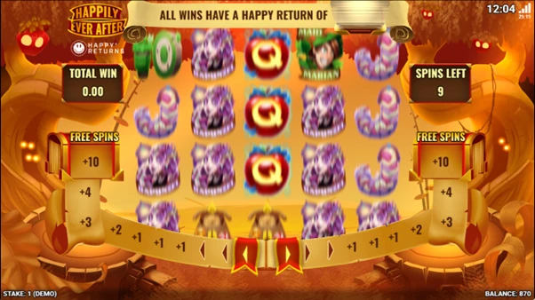 happily ever after free spins
