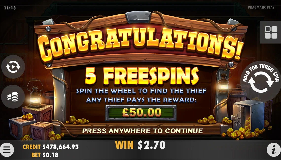 hesit for the golden nuggets free spins unlocked