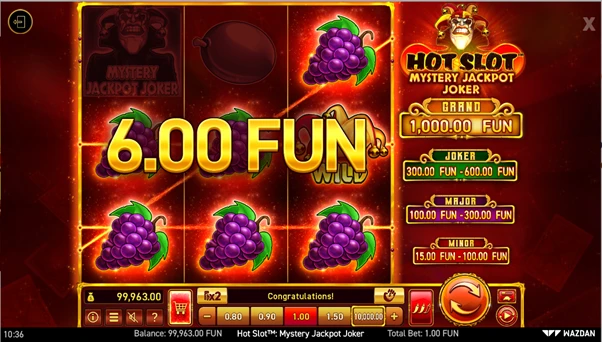 hot slot mystery jackpot joker winning combination