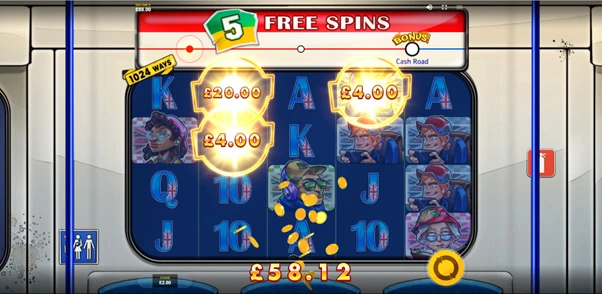london tube free spins bonus