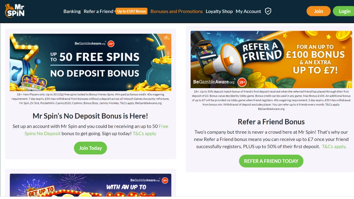 mr spin refer a friend