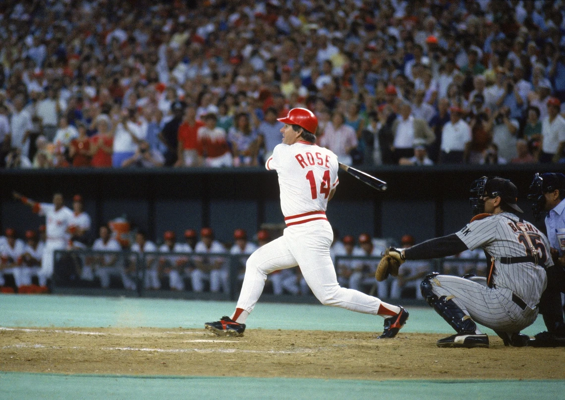 pete rose batting