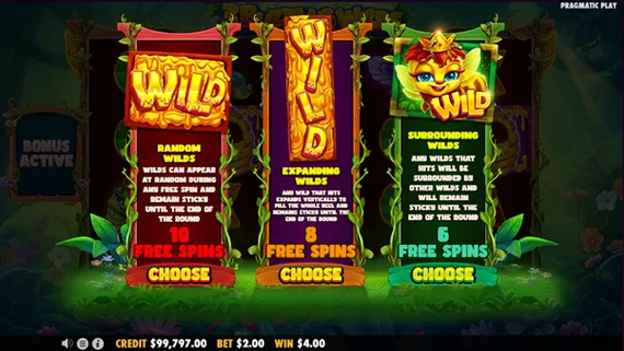 3 buzzing wilds free spins choice