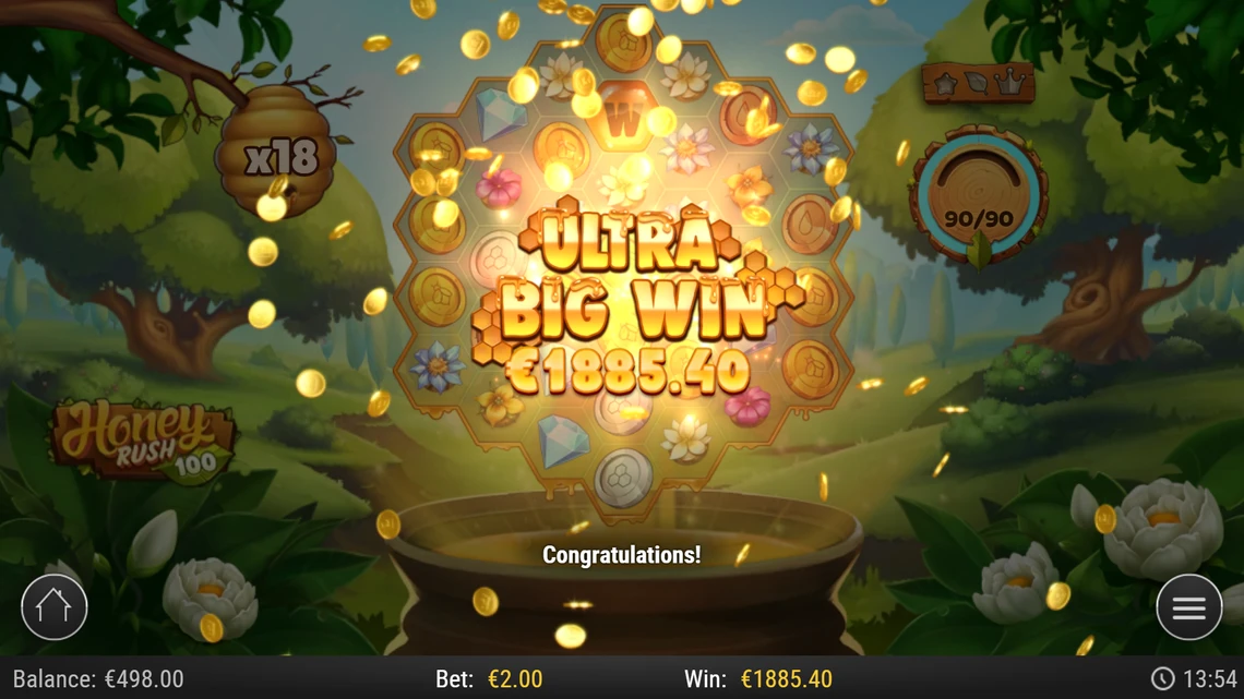 honey rush 100 ultra big win