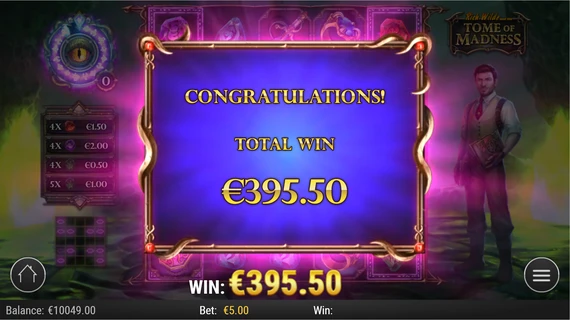 Tome of madness free spin winnings