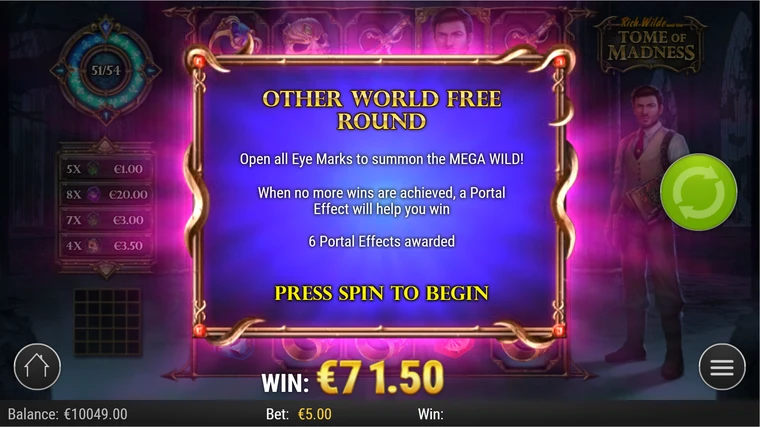 Tome of madness free spins unlocked