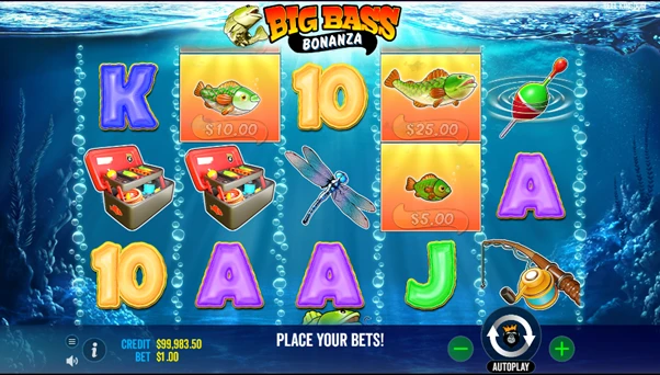 big bass bonanza base game spins