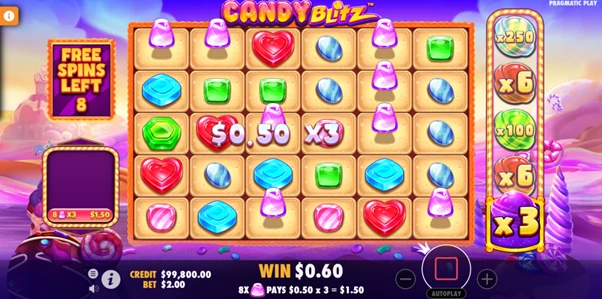 candy blitz free spins bonus
