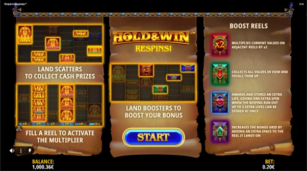 cleopatra megaways hold and win respins unlocked