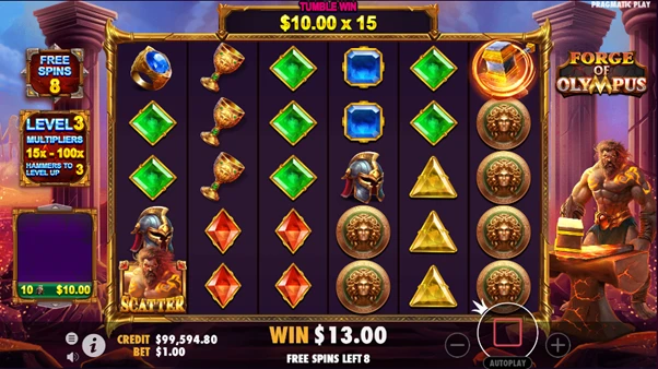 forge of olympus free spins bonus