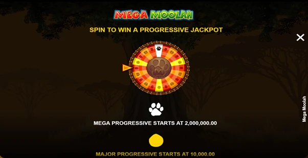 mega moolah wheel