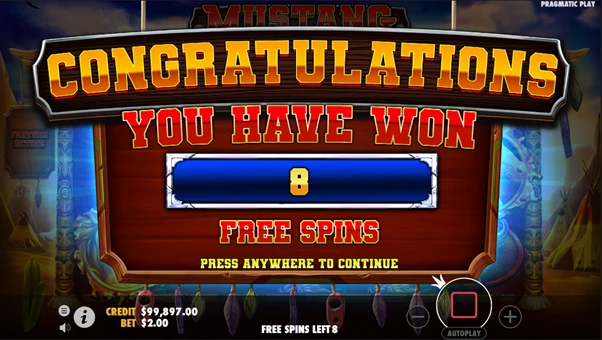 mustang trail free spins unlocked