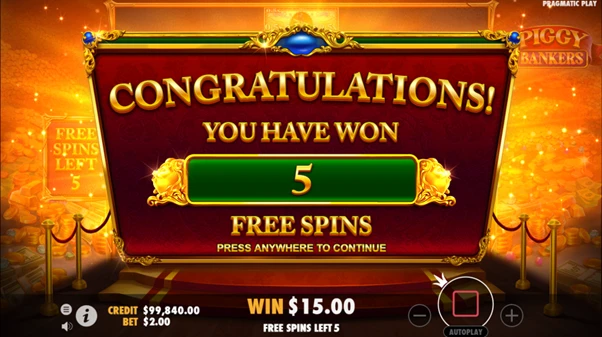 piggy bankers free spins unlocked