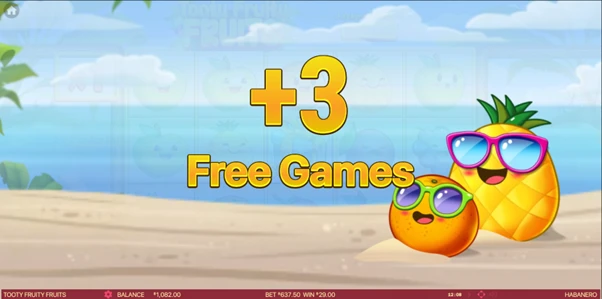 tooty fruity fruits extra free spins